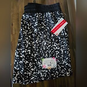 Mens Large L Baseball Lifesytle 101 Composition Shorts NEW Black White